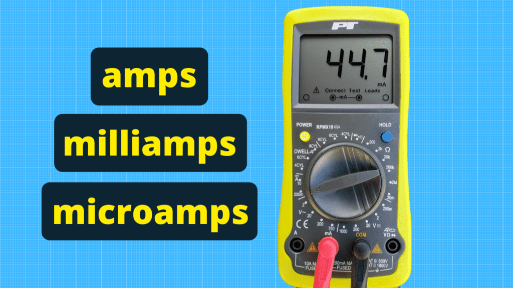 What does 50 milliamps look like on a multimeter