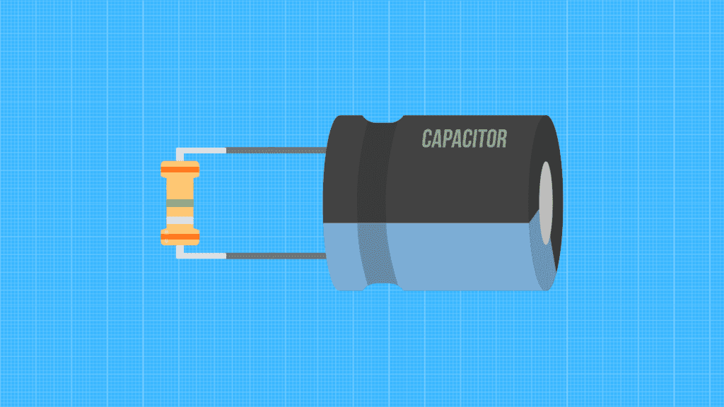 Discharge capacitor using resistor