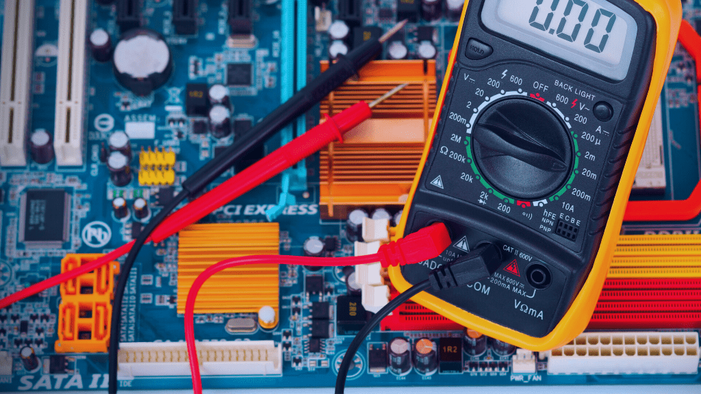 how to test a motherboard with a multimeter