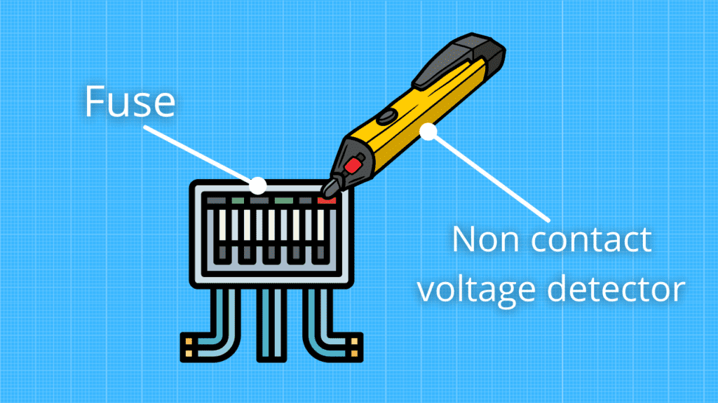 testing fuse with non contact voltage detector