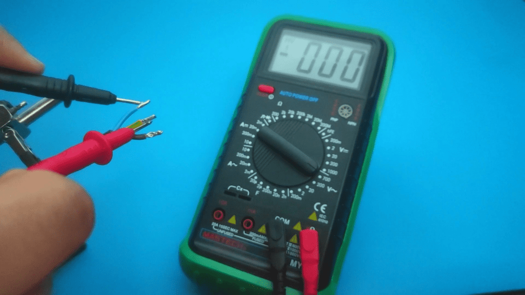 connect multimeter probes with wires