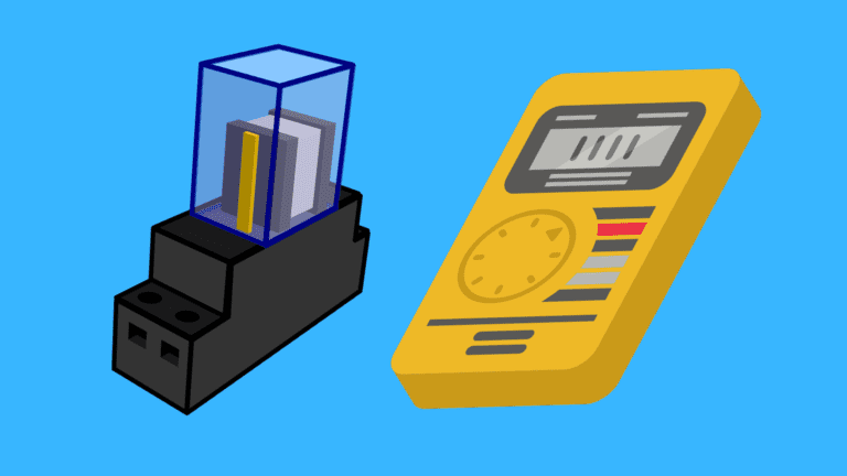 relay and multimeter