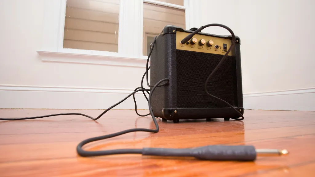 amplifier on the floor