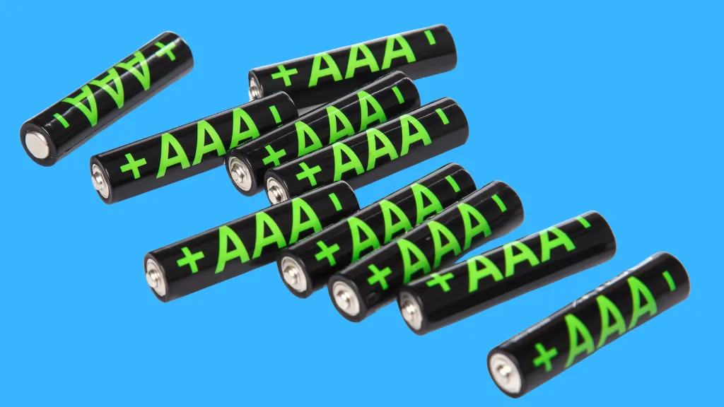 several AAA batteries